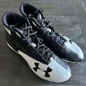 Under Armour Renegade Cleats Men’s 15 Black White High Top Football Shoes